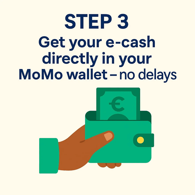 Receive E-Cash Instantly